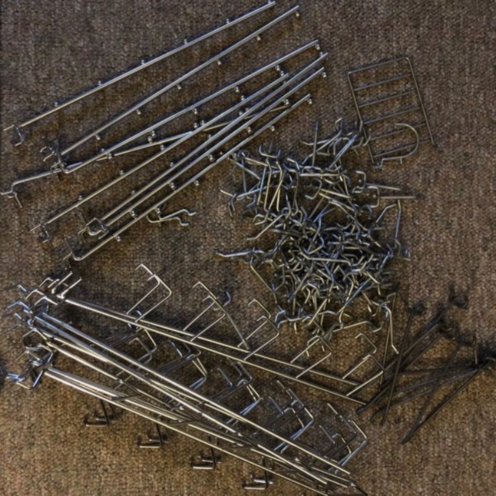 Retail Chrome Waterfall Slotwall hook Peg Board